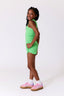 Girls Rib Shorts in Tropic Green