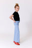 Girls Twill Stud Pant in Cloud Blue