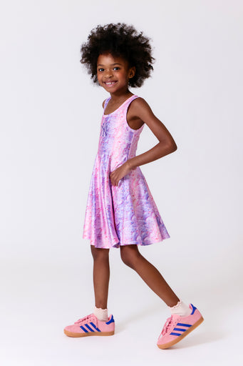 Yankees Girls Skater Dress in Ombre Frosting