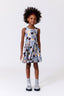 Girls Hi-Shine Skater Dress in Rainbow Ice Cream Saucers