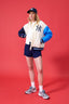 Yankees Bomber Jacket in Blue and Sugar Swizzle