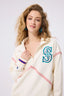 Mariners Quarter Zip with Baseball Stitch