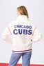 Cubs Quarter Zip with Baseball Stitch