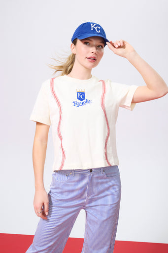 Royals Vintage Tee with Baseball Stitch