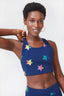 UpLift Sports Bra in Navy Rainbow Star Foil