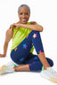 UpLift Capris in Navy Rainbow Star Foil