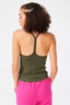 TLC Y-Back Tank in Uniform Green