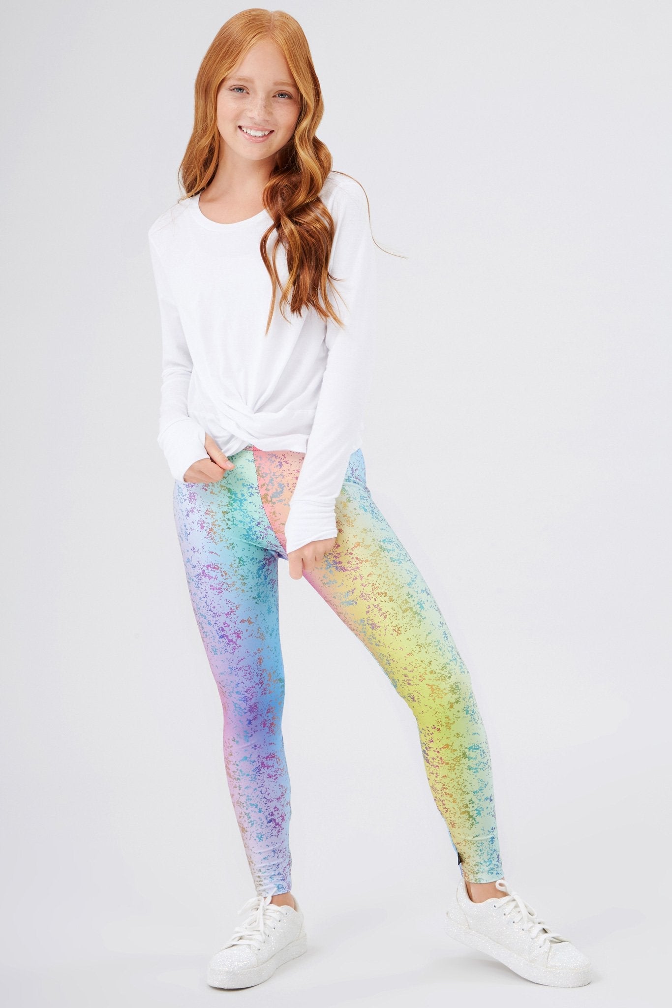 Terez Girls Rainbow Haze Balayage Foil Leggings | Girls Leggings ...