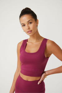 TLC Crop Top in Black Raspberry