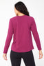 Bliss Twist Front Long Sleeve Tee in Black Raspberry