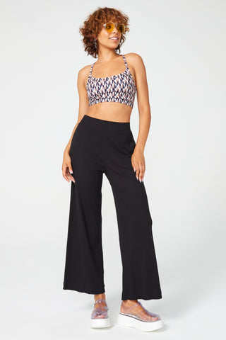 Rib Wide Leg Pant in Black – Terez.com