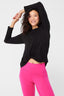 Bliss Twist Front Long Sleeve Tee in New Yorker Black