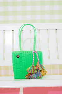 Las Guanacas Mini Bag in Neon Green