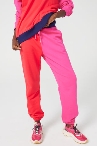 Msecret Colourblocked Onion Pink Sweat Pants