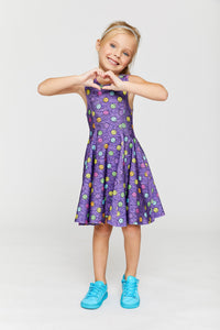 Kids Skater Dress in Rainbow Smiles