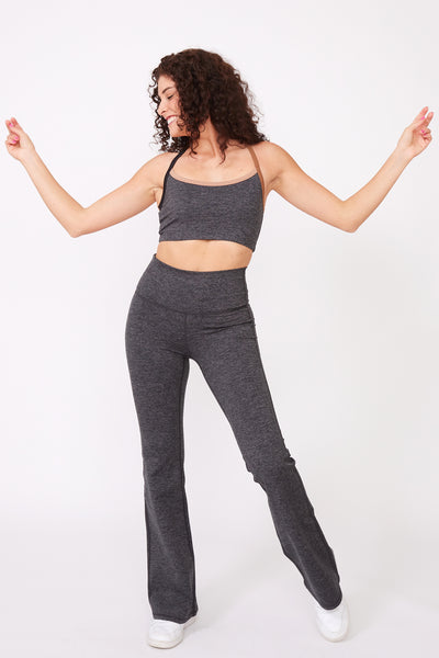 Relaxed Fit Flared Legging Set Heather Gray – The Haute Rack Shop