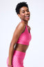 Hi-Shine Sports Bra in Melon Racing Check