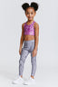 Terez x Hally Hair Kids Leggings in Silver Glitter