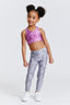 Terez x Hally Hair Toddler Leggings in Silver Glitter