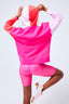 Colorblock Hoodie in Bougainvillea