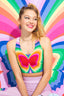 DuoKnit Sports Bra in Psychedelic Butterfly