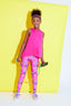 Girls Leggings in Pink Candy Spill